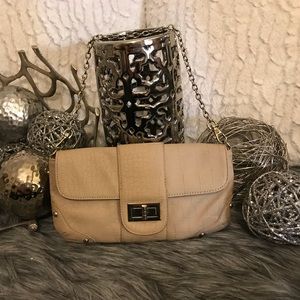 Large Express Beige Clutch with Strap